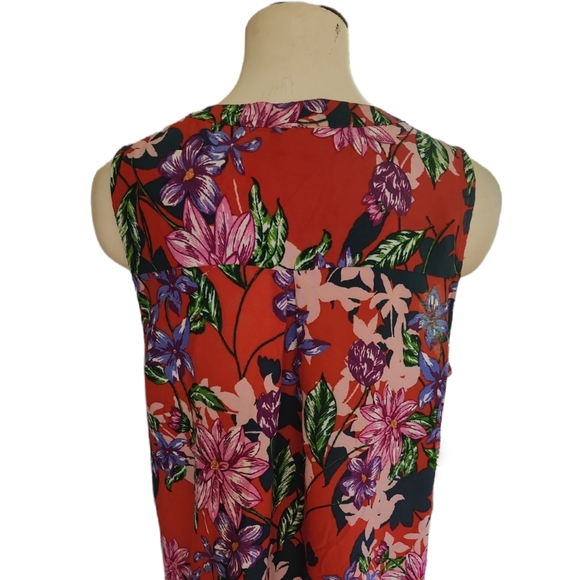 Cupio Floral Print Sleeveless  Hi Lo Dress  Size Large - Picture 4 of 6